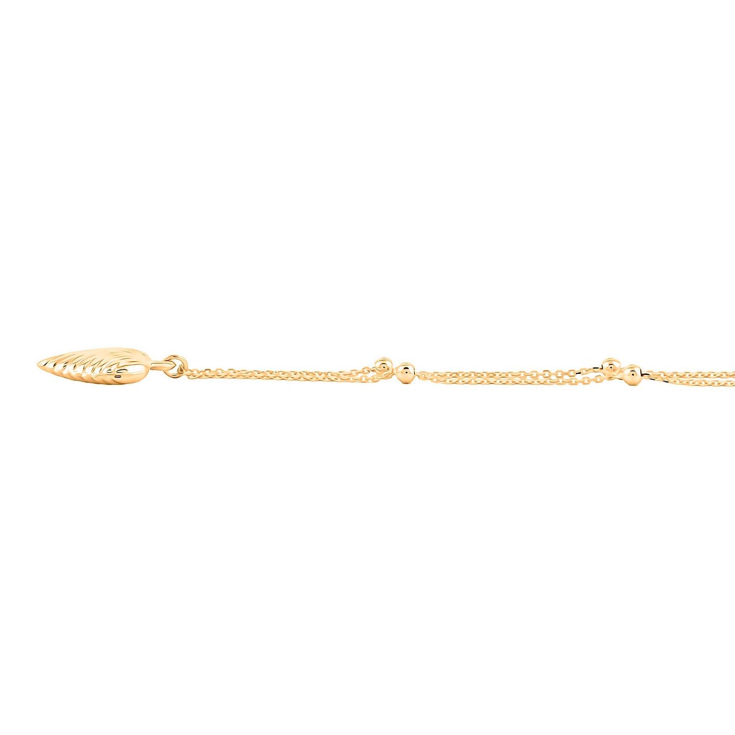 10K Yellow Gold Diamond-Cut Heart Beads Necklace – A Shimmering Symbol of Love