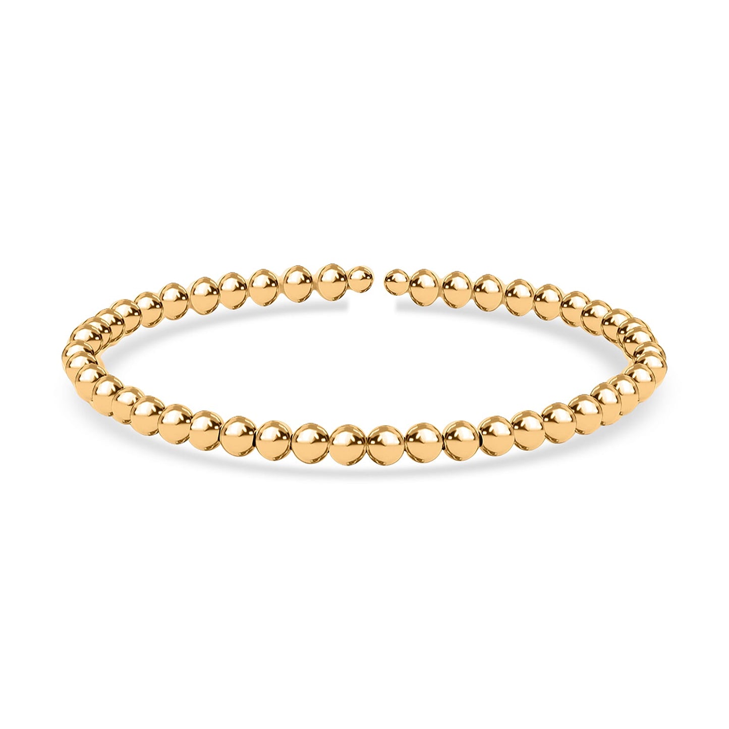 10K Yellow Gold 4mm Bead Adjustable Bracelet – Effortless Elegance, Perfect Fit