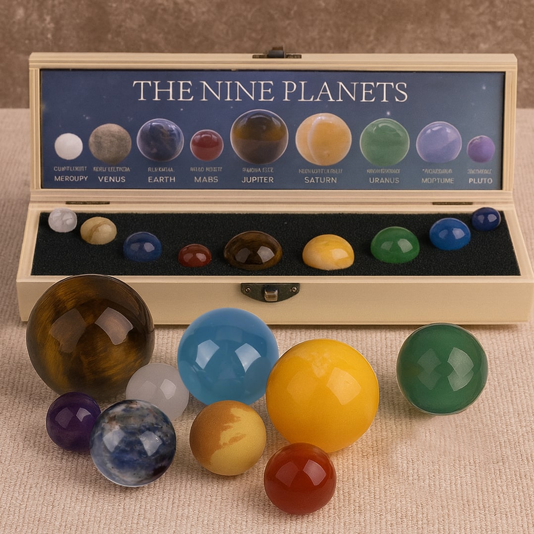 9 Planets Energy Set + FREE Orgonite Protection Necklace & Bohemian Turquoise Anklet