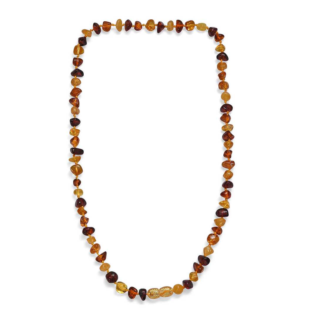 Multi-Color Amber Beaded Necklace