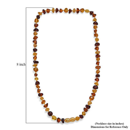 Multi-Color Amber Beaded Necklace
