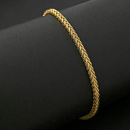 10K Yellow Gold Bracelet – Refined Strength in a Golden Weave