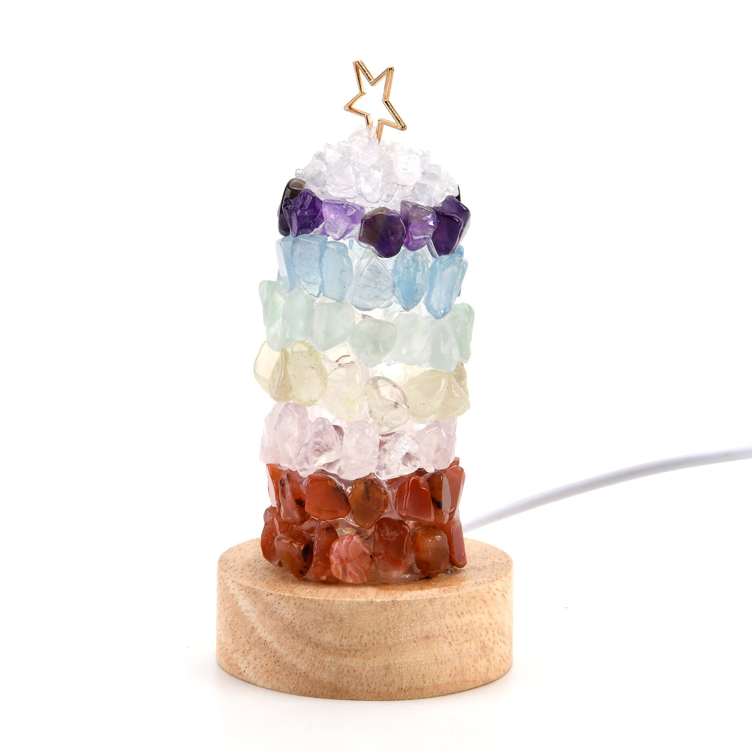 Christmas Chakra Crystal Lamp - Light Up Your Holiday