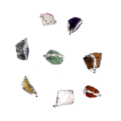 Elemental Energy Necklace Set – 8 Raw Crystals for Every Intention