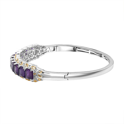 EverTrue African Amethyst Bangle Bracelet — Bold Sparkle & Inner Harmony