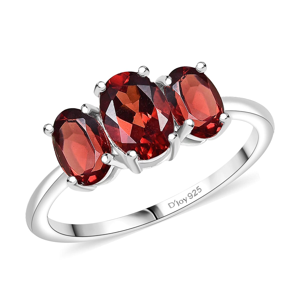 Mozambique Garnet Ring – Align Your Energy with Rhodium-Plated Silver