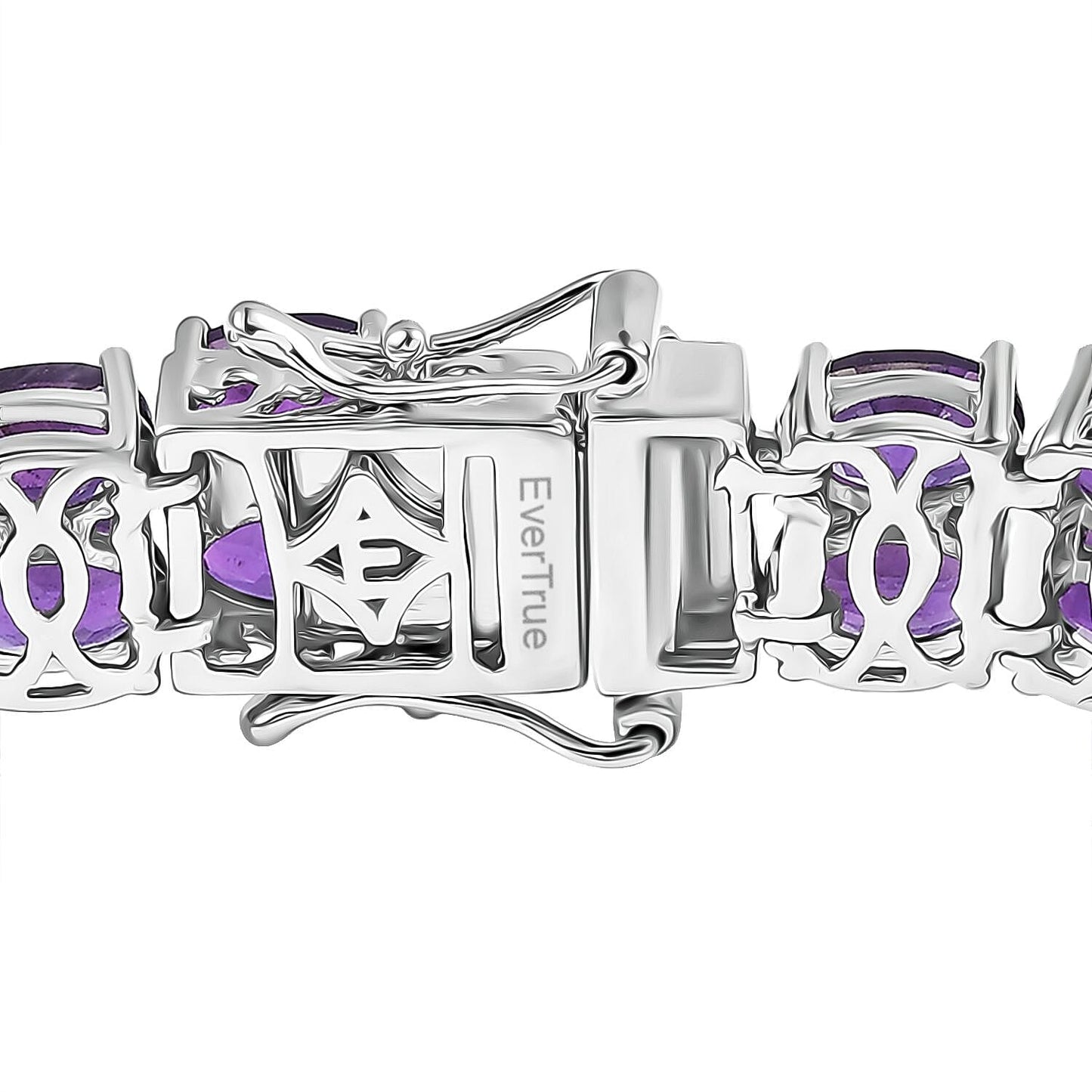 EverTrue African Amethyst Two-Row Carpet Bracelet — Elegant Sparkle & Healing Energy