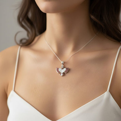 Peruvian Artistry Multi Gemstone Colca Condor Pendant — A Symbol of Freedom and Power