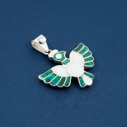 Peruvian Artistry Multi Gemstone Colca Condor Pendant — A Symbol of Freedom and Power