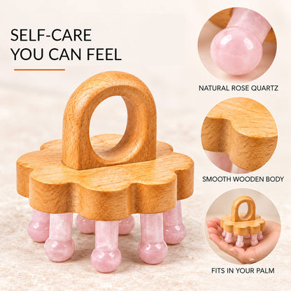 Rose Quartz Scalp Massager – Self-Care Relaxation Tool