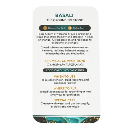 Basalt Sphere - Medium for Grounding and Protection