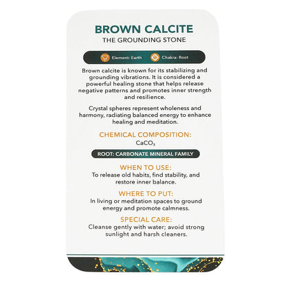 Calcite Brown Sphere – Grounded Energy and Earthy Calm