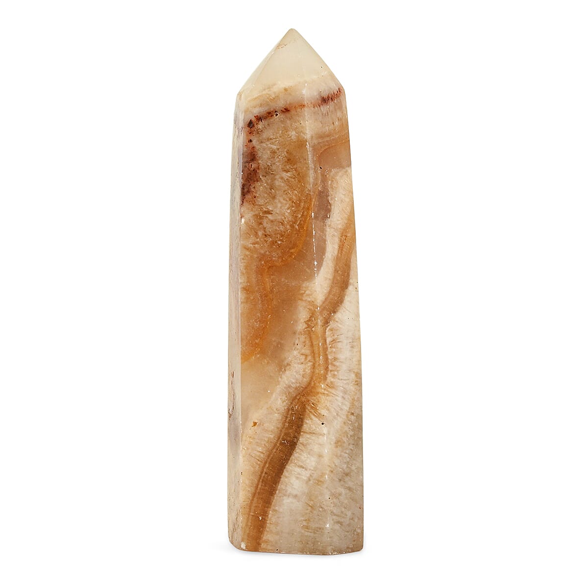 Calcite Brown Prism Tower – Grounded Energy and Focused Intention