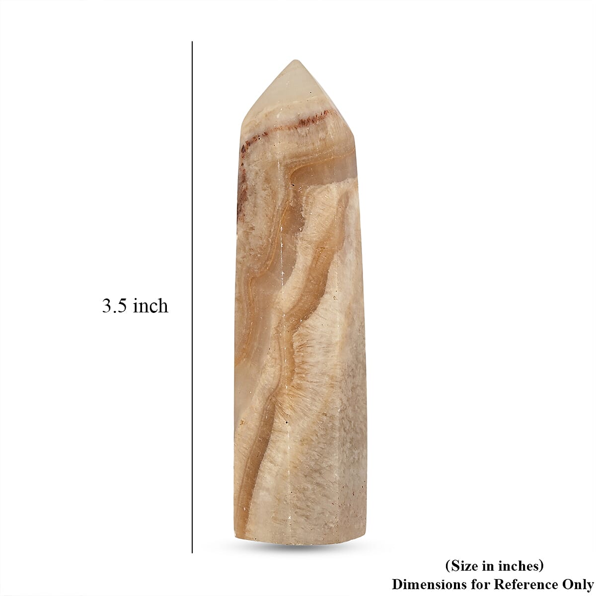 Calcite Brown Prism Tower – Grounded Energy and Focused Intention