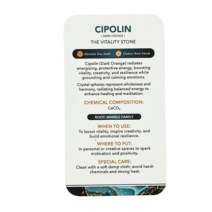 Cipolin Dark Orange Sphere – Bold Energy and Grounded Warmth