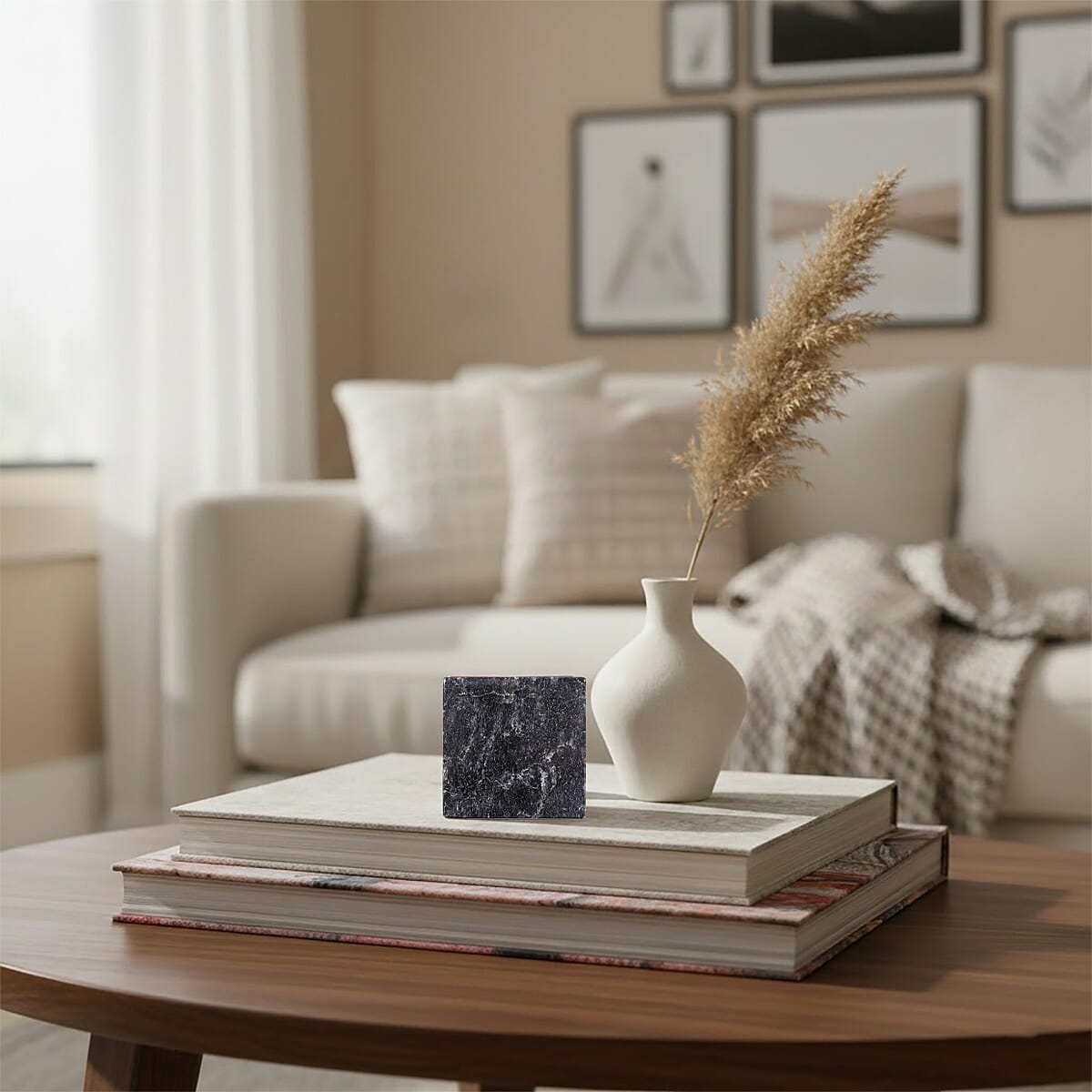 Nuummite Square Shape – Structured Elegance and Grounding Power