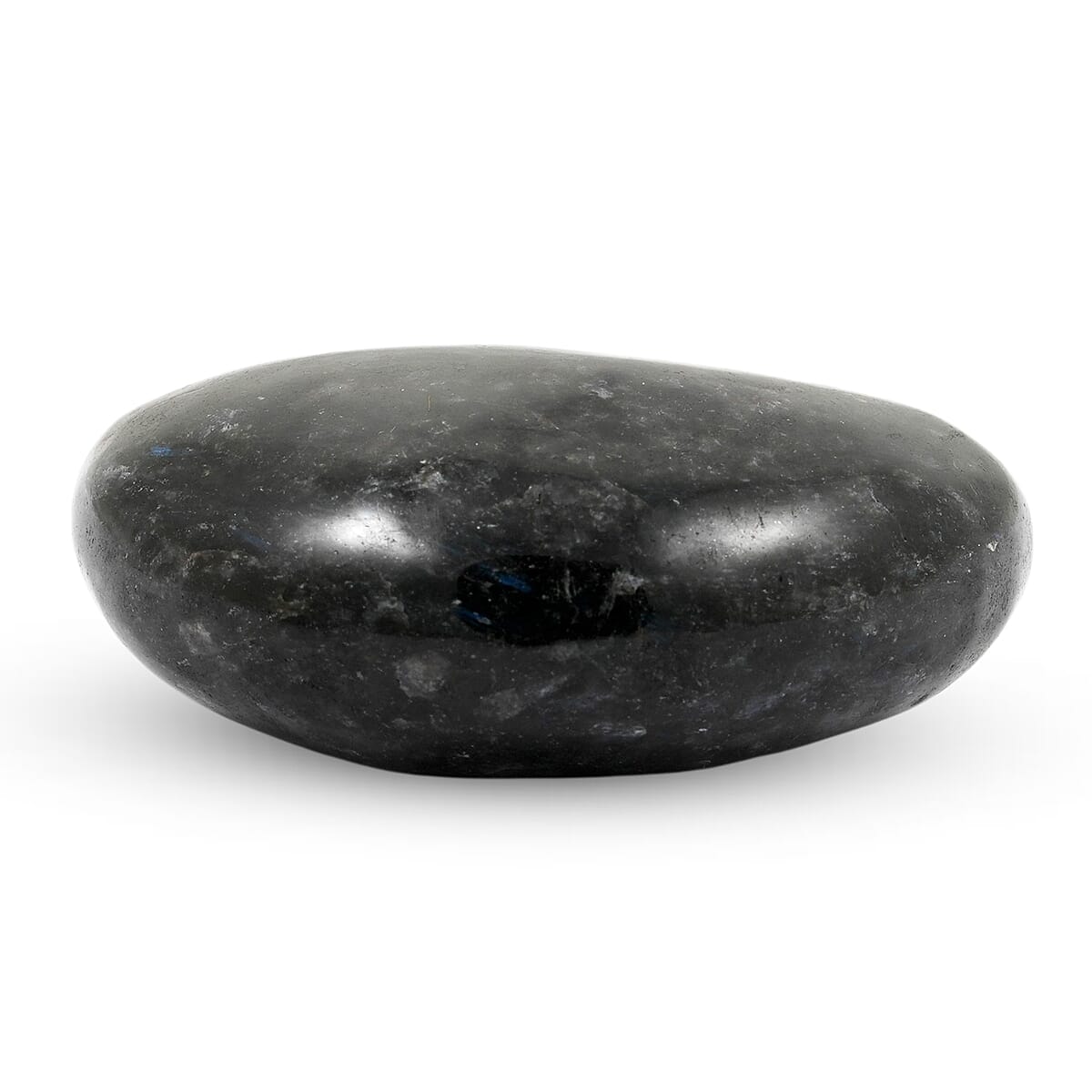 Nuummite Moon Shape for Grounding and Spiritual Focus