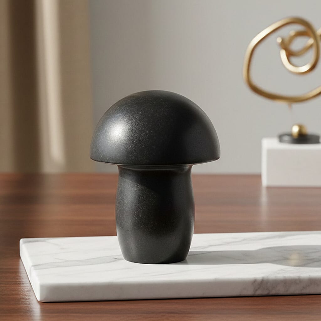 Grounding Basalt Mushroom - Large for Protection and Stability