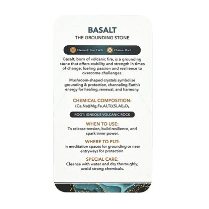 Grounding Basalt Mushroom - Large for Protection and Stability