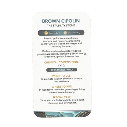 Cipolin Brown Mushroom – Earthy Elegance and Organic Charm