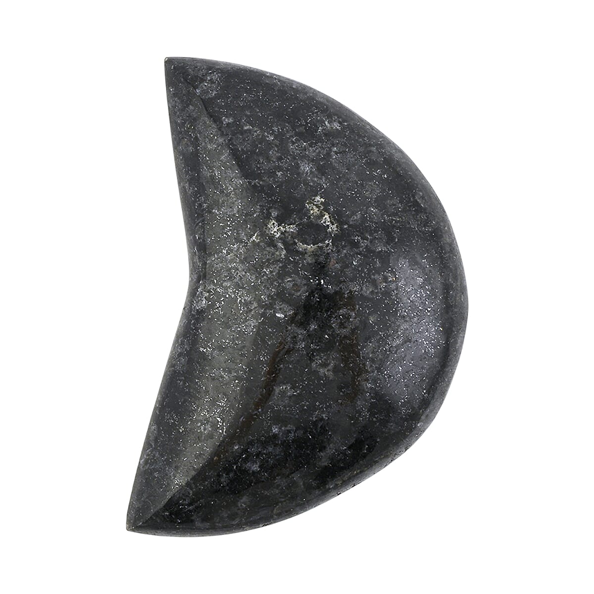 Nuummite Moon Shape – Mysterious Elegance and Symbolic Power