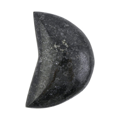 Nuummite Moon Shape – Mysterious Elegance and Symbolic Power
