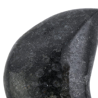 Nuummite Moon Shape – Mysterious Elegance and Symbolic Power