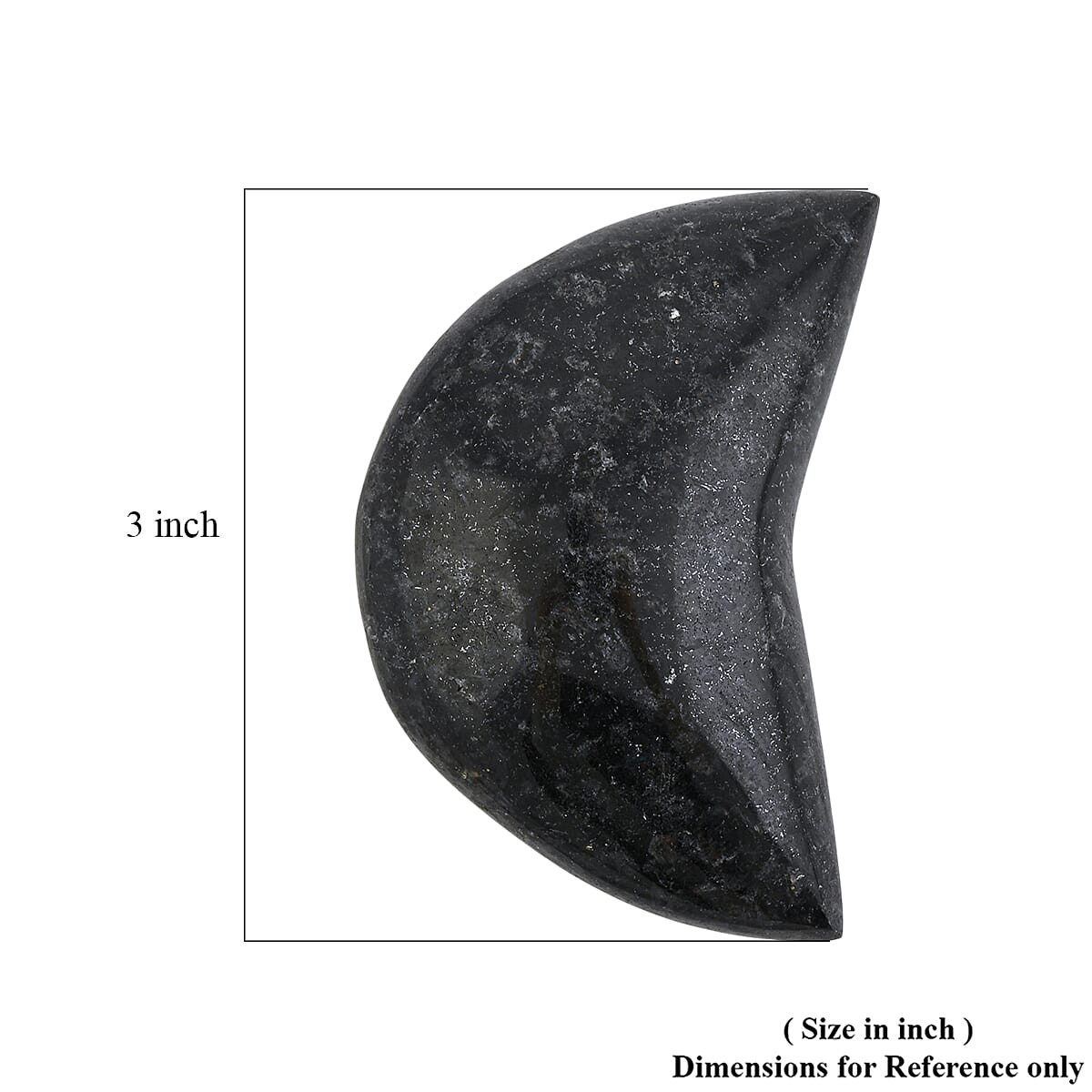 Nuummite Moon Shape – Mysterious Elegance and Symbolic Power