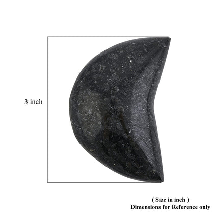 Nuummite Moon Shape – Mysterious Elegance and Symbolic Power