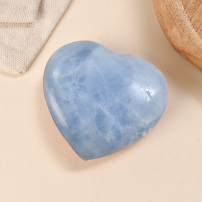 Blue Calcite Heart — Emotional Healing and Calm Energy