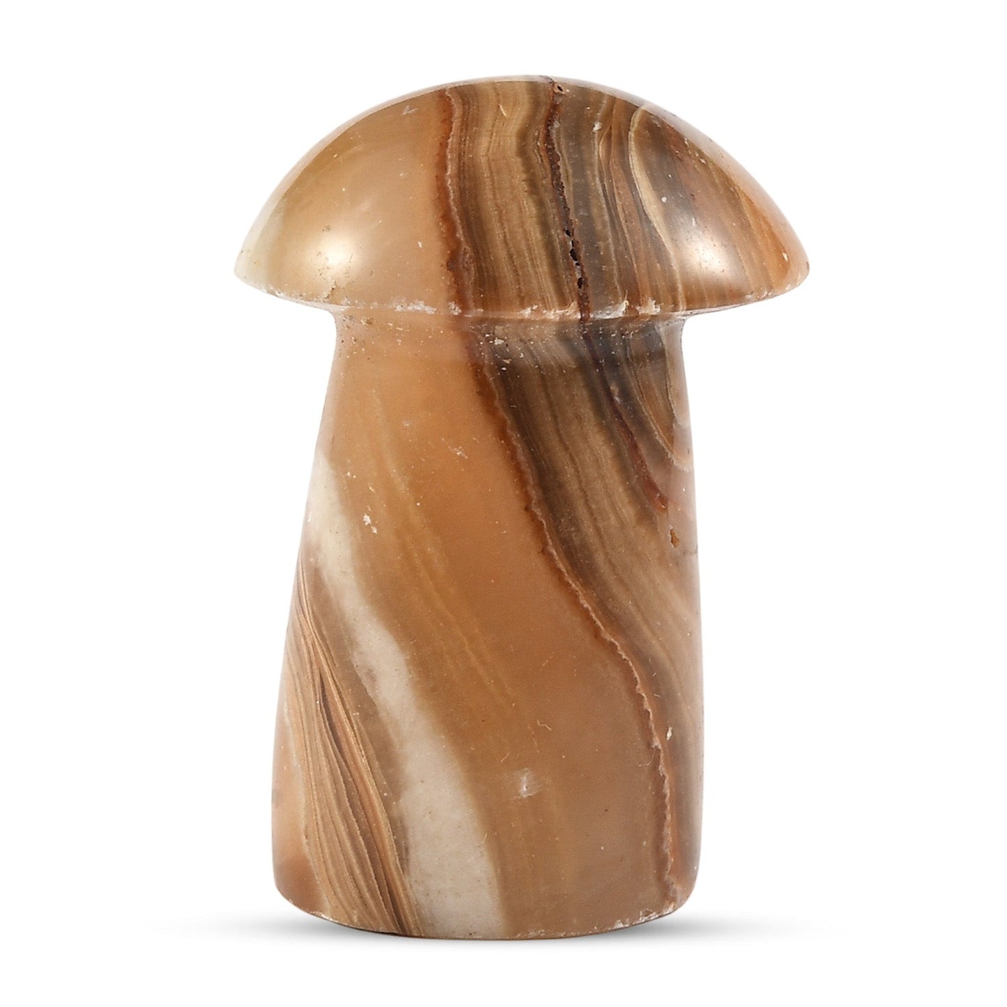 Banded Golden Calcite Mushroom — Amplify Energy & Clarity