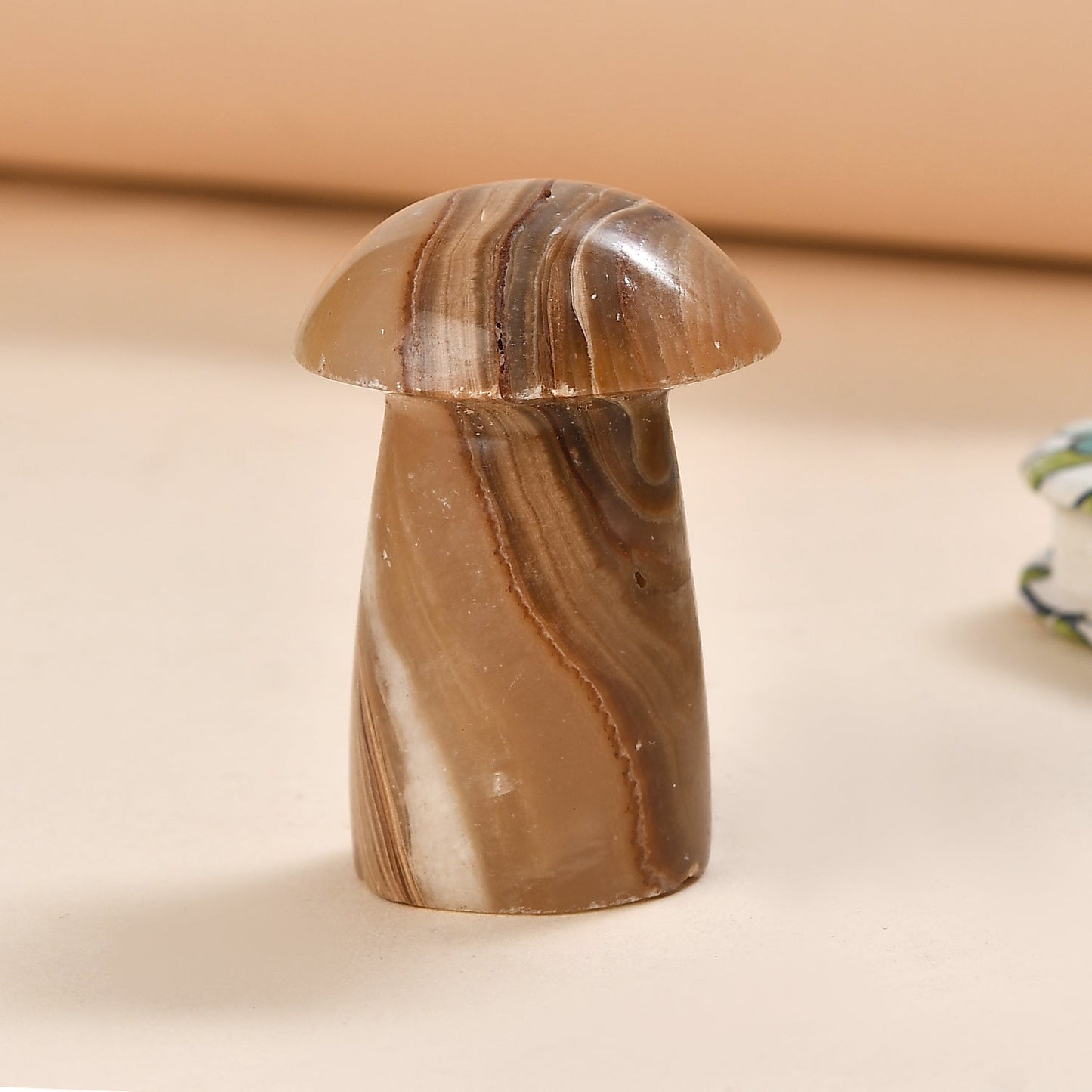 Banded Golden Calcite Mushroom — Amplify Energy & Clarity