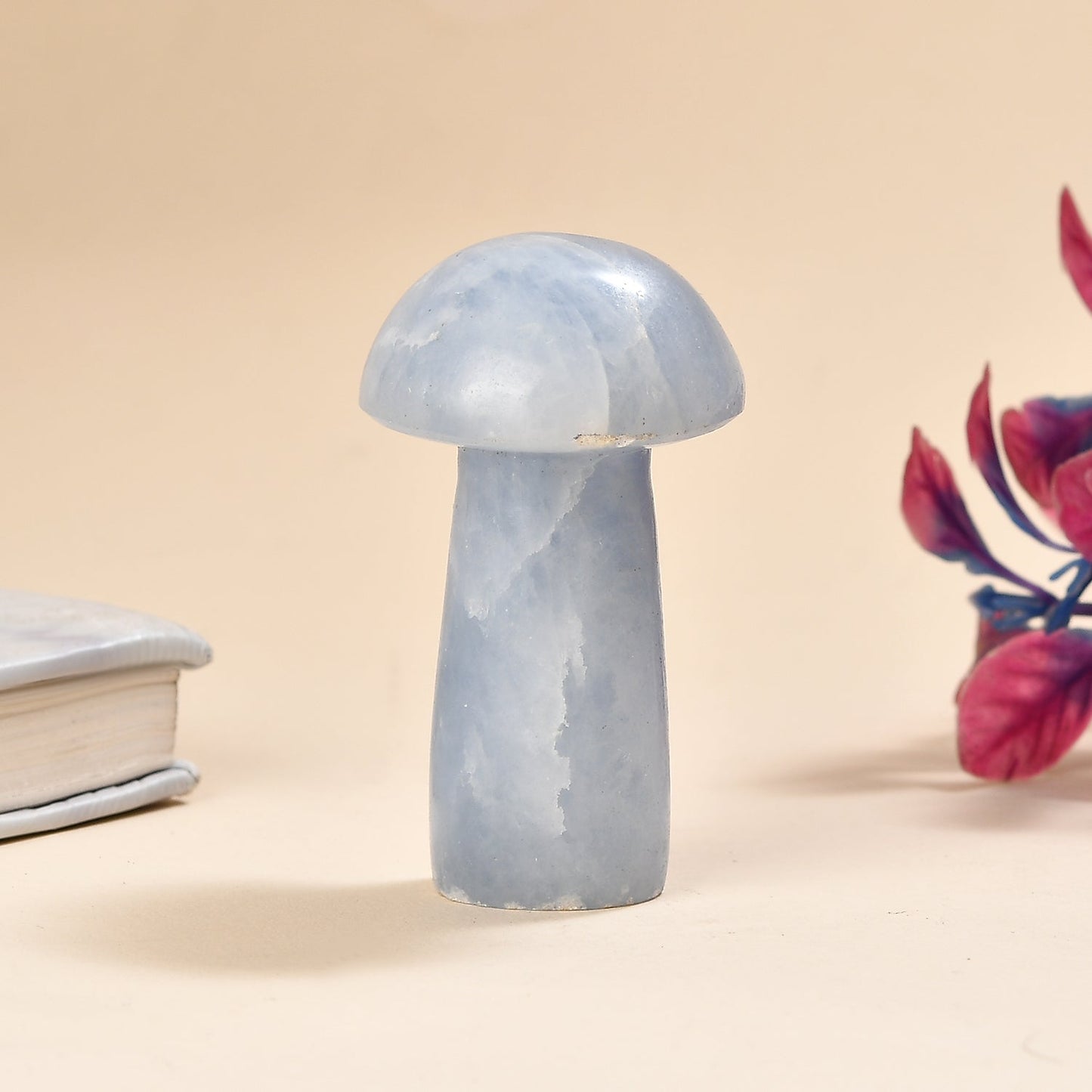 Blue Calcite Mushroom — Soothing Energy for Calm and Clarity