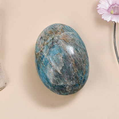 Blue Apatite Palm — Stone of Inspired Vision