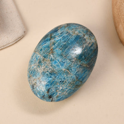 Blue Apatite Palm — Stone of Inspired Vision