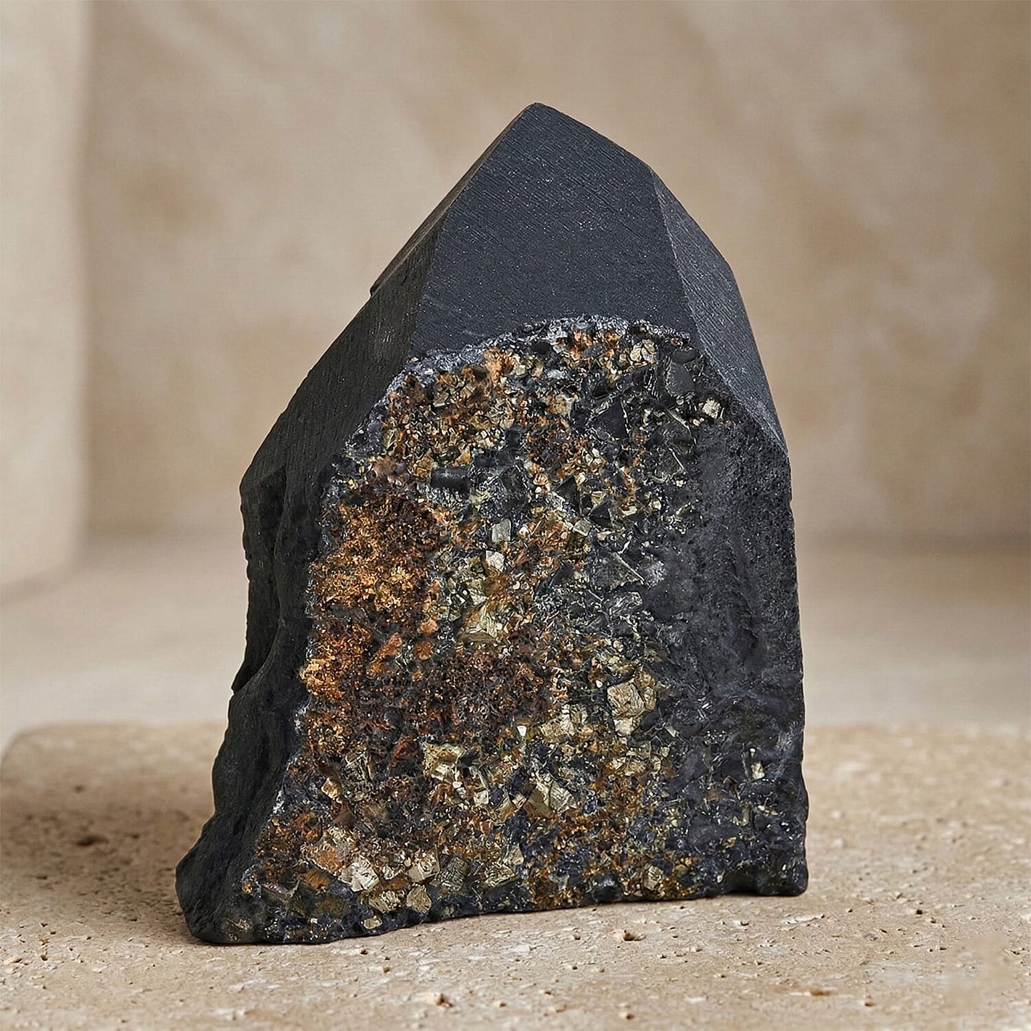 Shungite Pyrite – Grounding Energy & Protection Stone