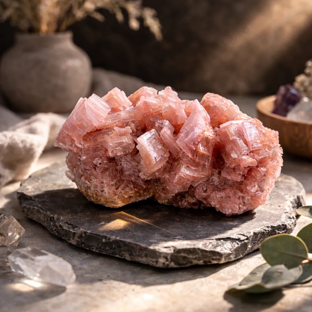 Heart Chakra Healing Halite Crystal