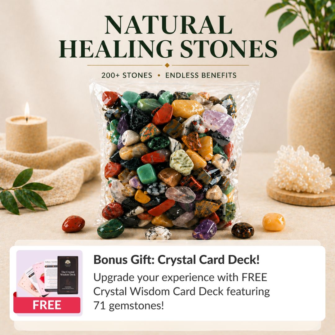 The Complete Crystal Bundle: 1kg Gemstones +FREE Crystal Wisdom Deck Deck