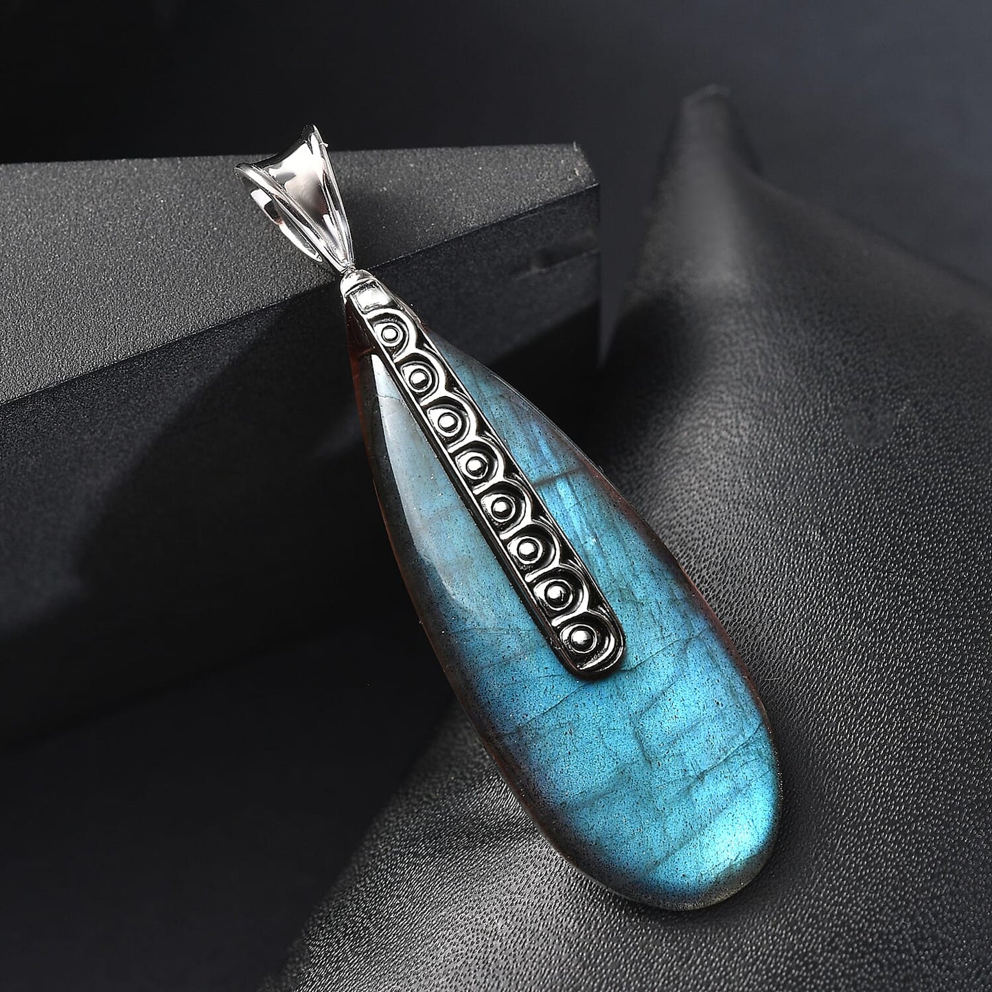 Labradorite or Lapis Lazuli Teardrop Pendant