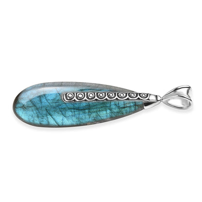 Labradorite or Lapis Lazuli Teardrop Pendant