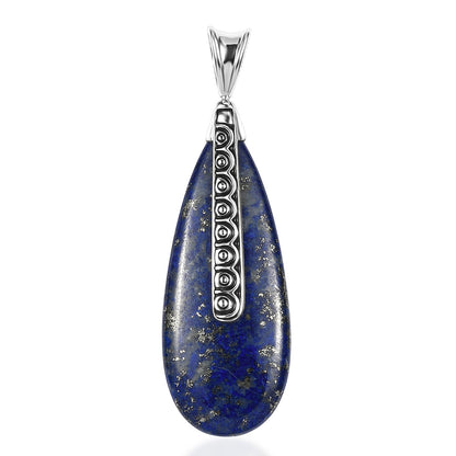 Labradorite or Lapis Lazuli Teardrop Pendant