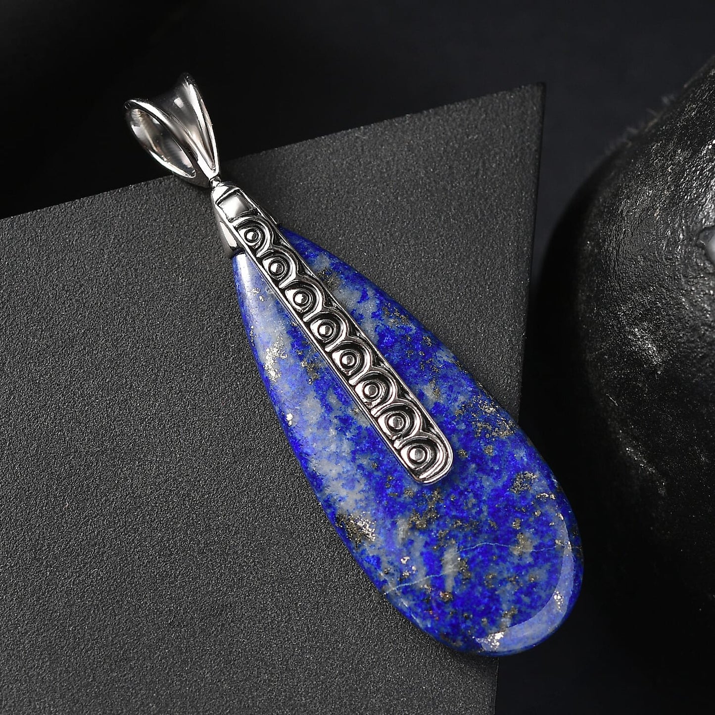 Labradorite or Lapis Lazuli Teardrop Pendant