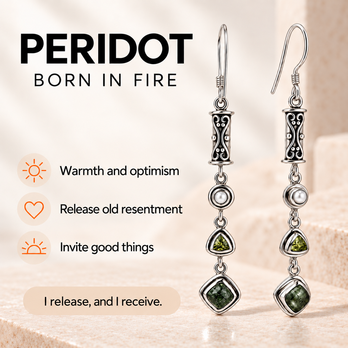 Seraphinite Earrings - Rare Sterling Silver Crystal Jewelry