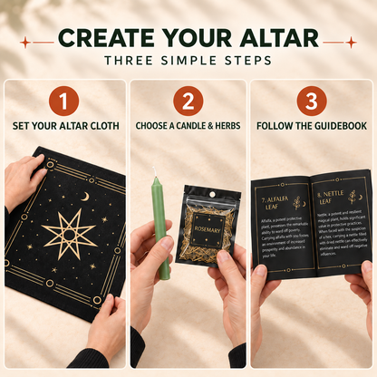 Wiccan Altar Kit- 65-Piece Spell and Ritual Set