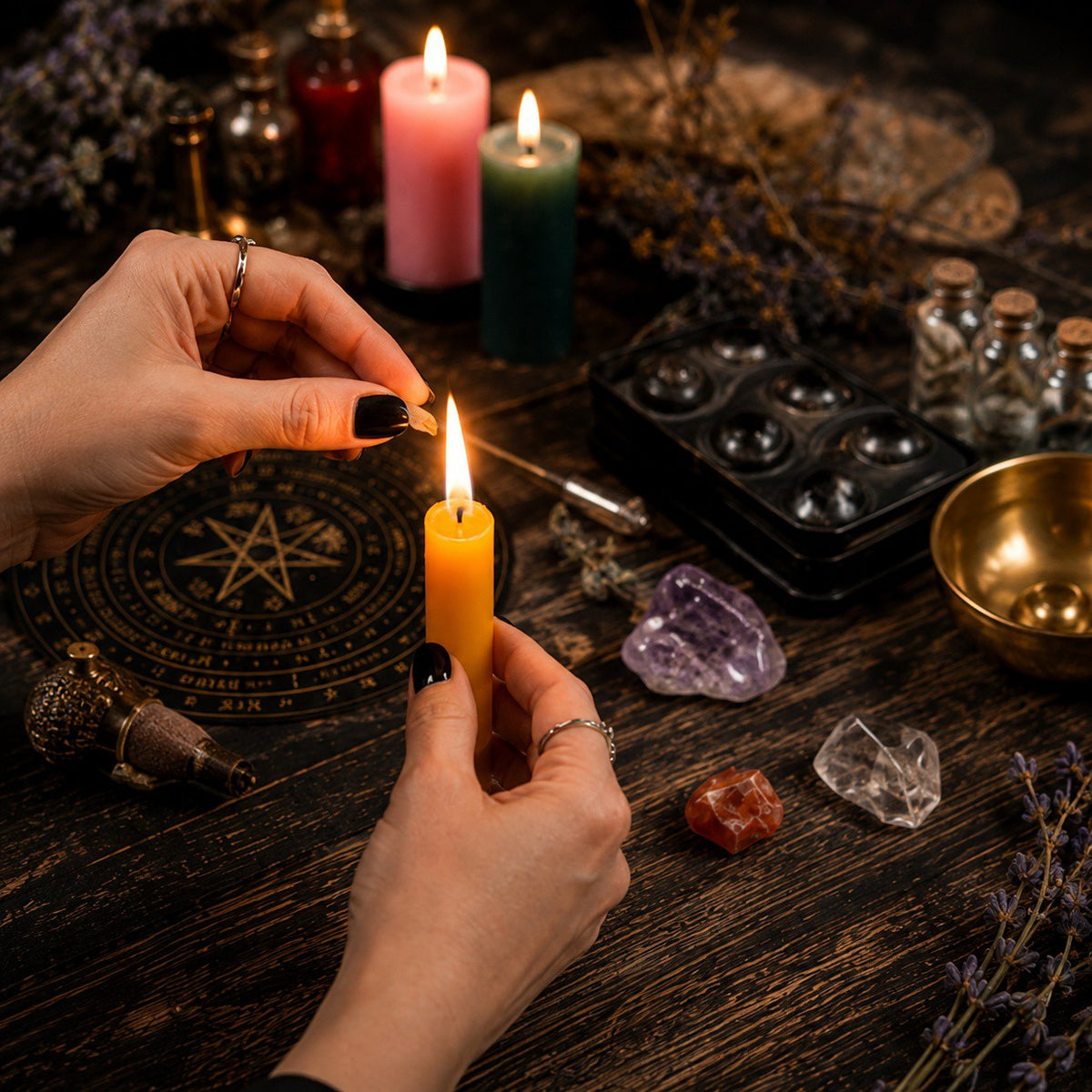 Wiccan Altar Kit- 65-Piece Spell and Ritual Set