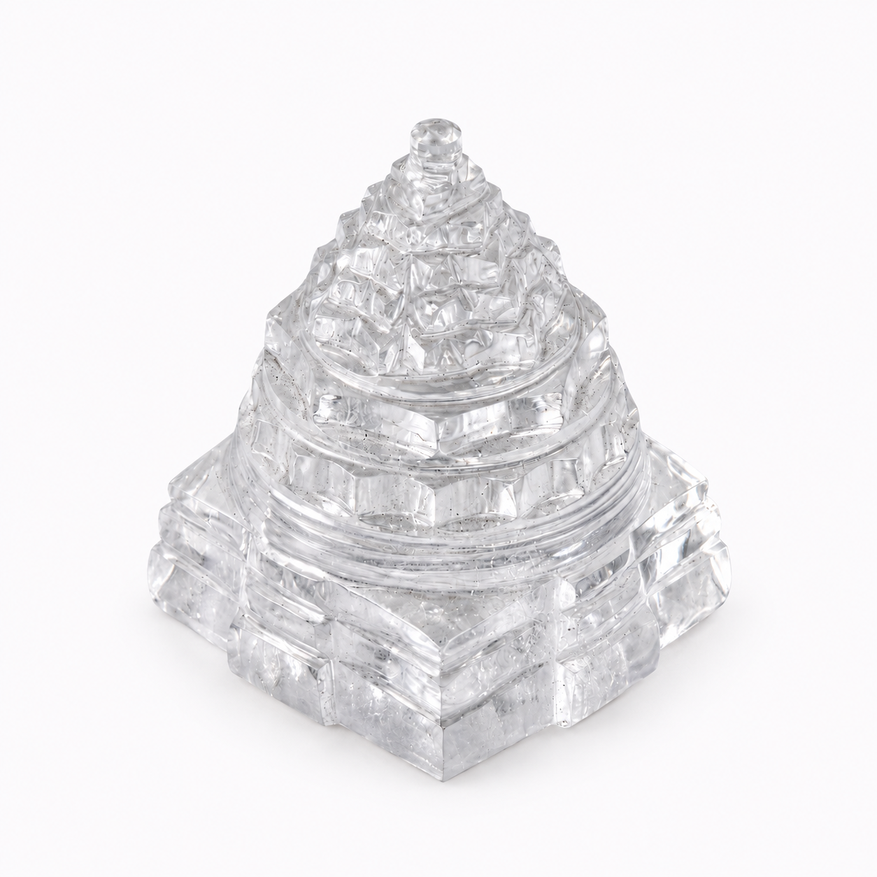Clear Quartz Sri Yantra – Meditation Crystal for Clarity