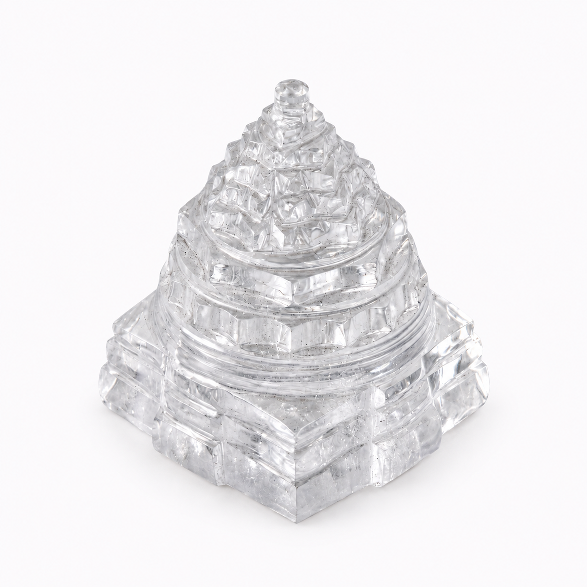 Clear Quartz Sri Yantra – Meditation Crystal for Clarity