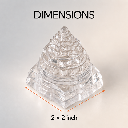 Clear Quartz Sri Yantra – Meditation Crystal for Clarity