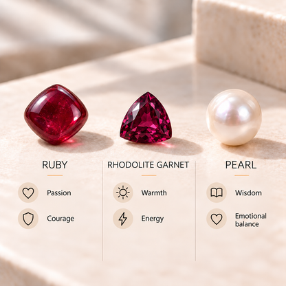 Ruby Red Pearl Drop Earrings  – Sterling Silver Jewelry
