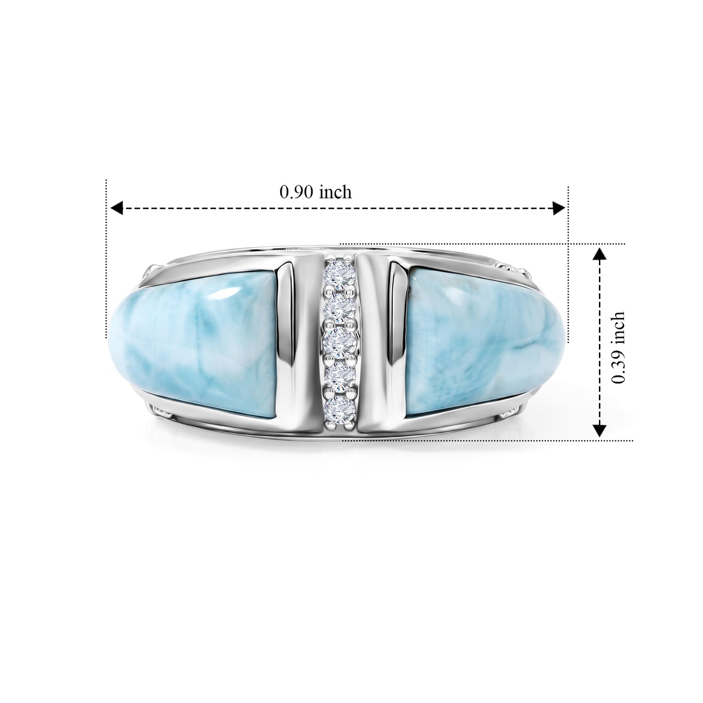 Chic Larimar Ring – Ocean Blue Crystal Cocktail Jewelry